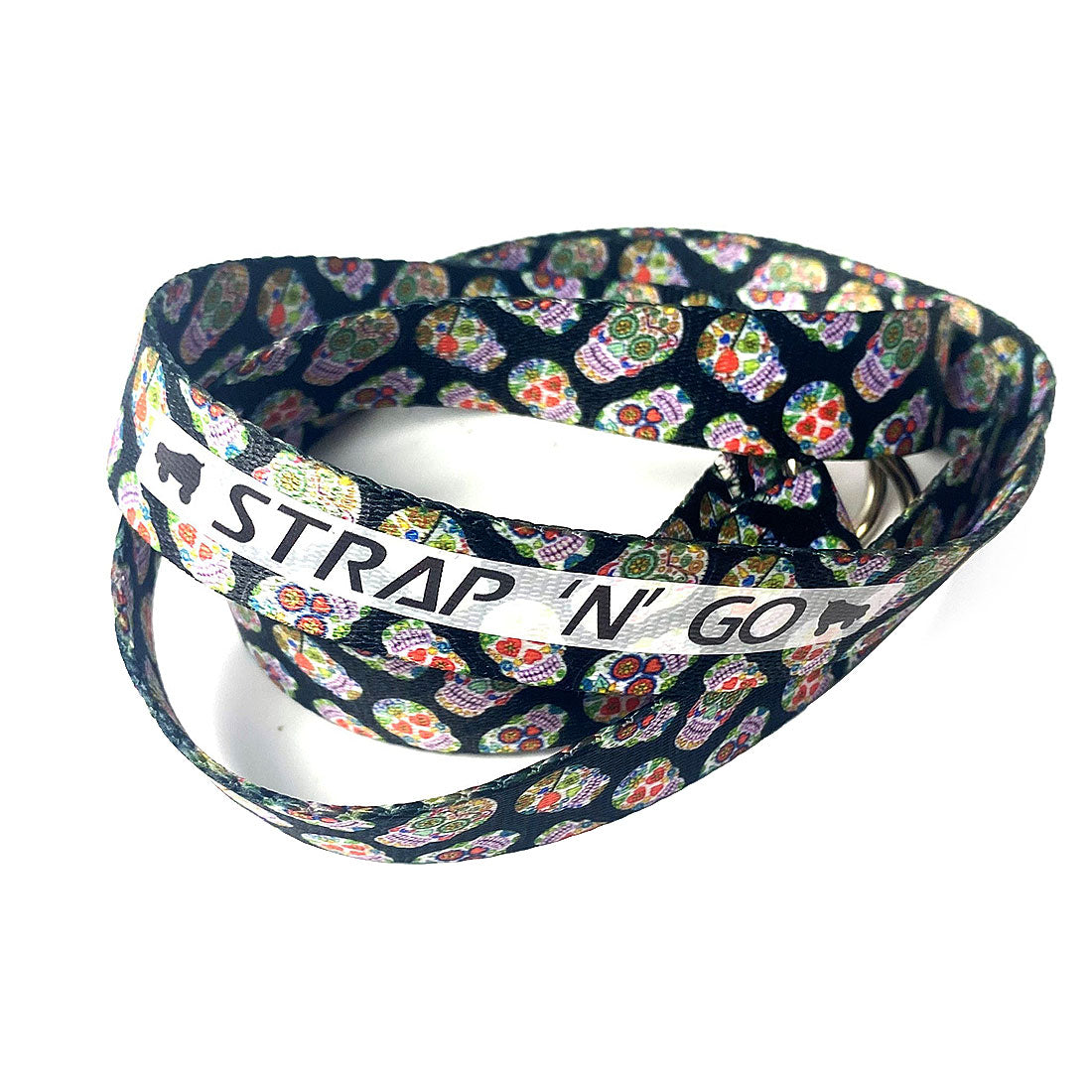 Strap N Go Skate Noose/Leash - Patterns Sugar Skull Roller Skate Accessories