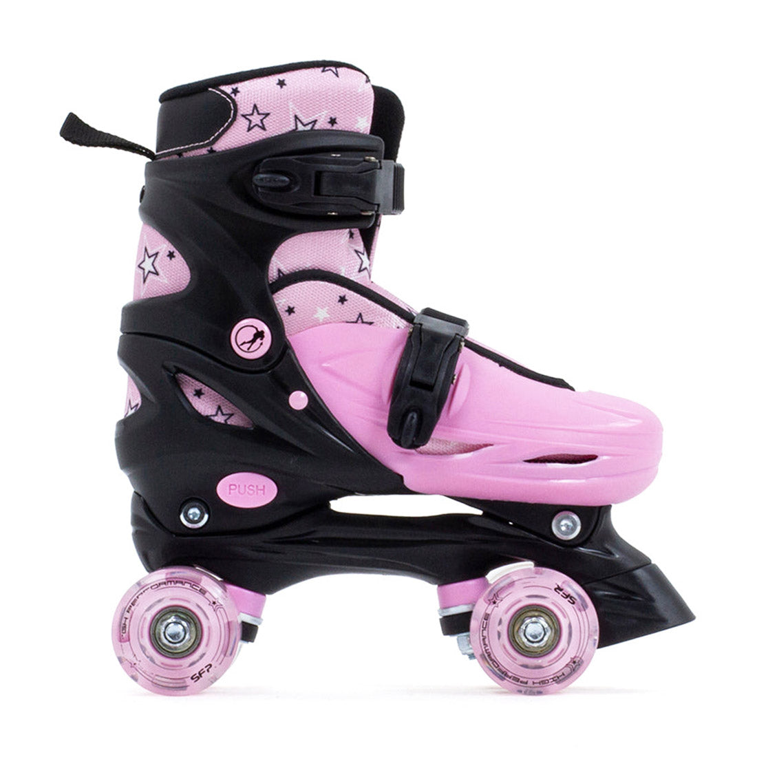 SFR Nebula LED Adjustable Skate - Black/Pink Roller Skates