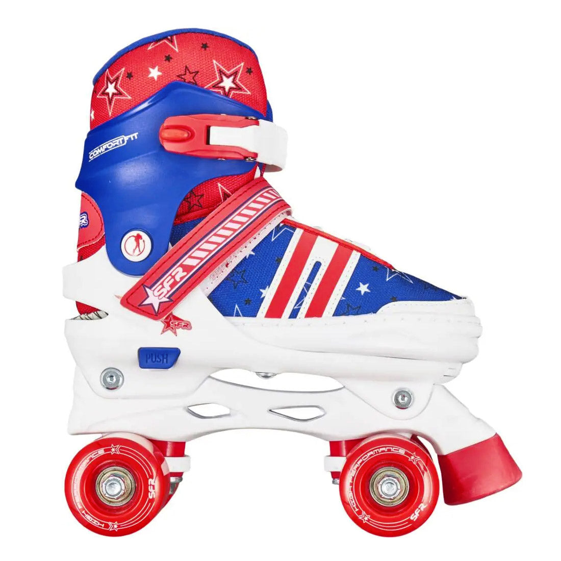 SFR Spectra Adjustable Skate - Blue/Red Roller Skates