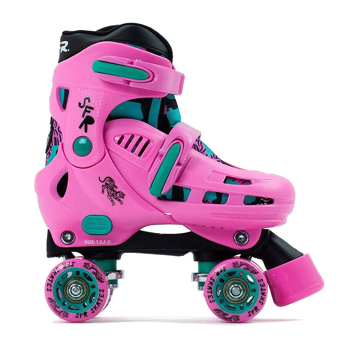 SFR Storm IV Skates - Pink/Green Roller Skates