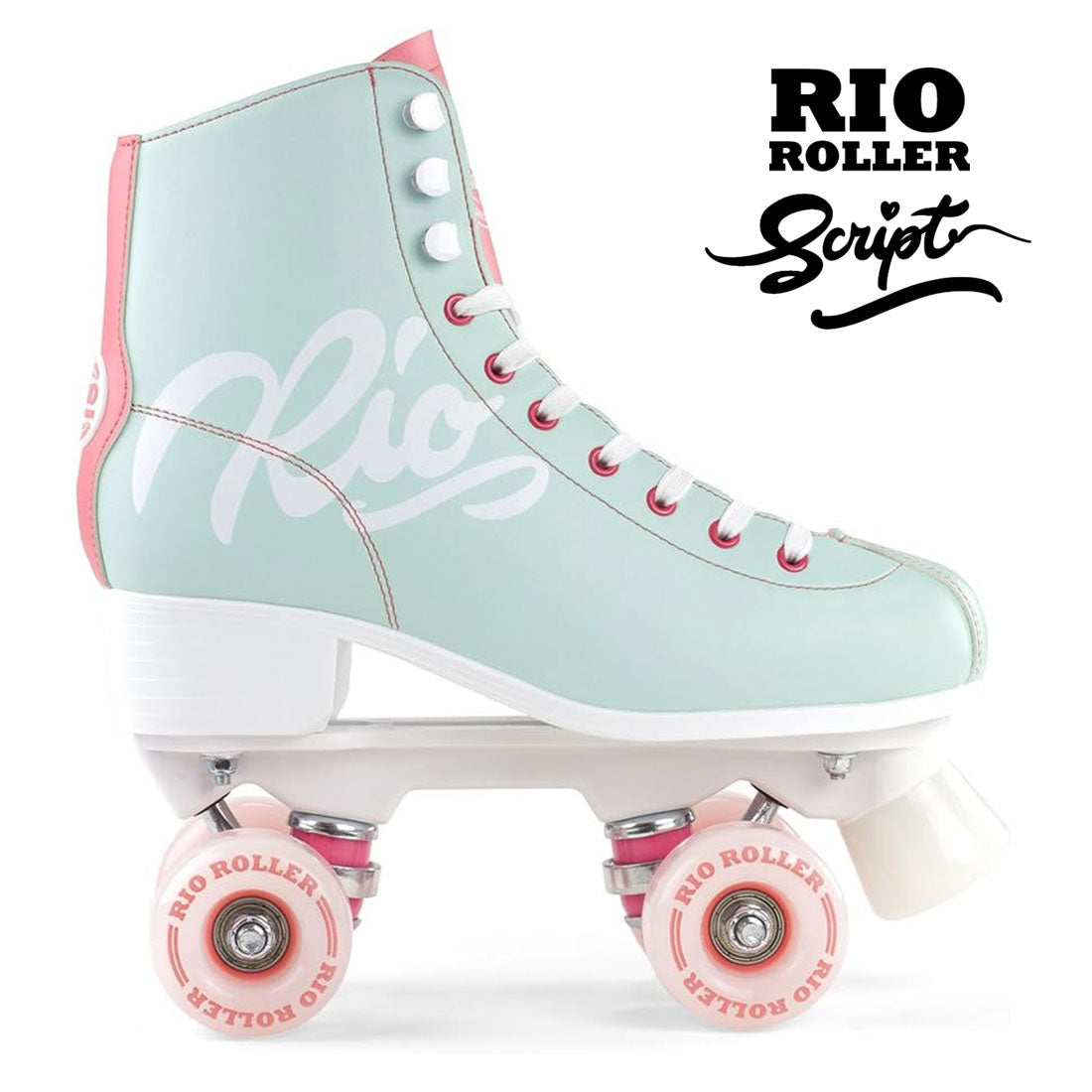Rio Roller Script - Teal/Coral Roller Skates