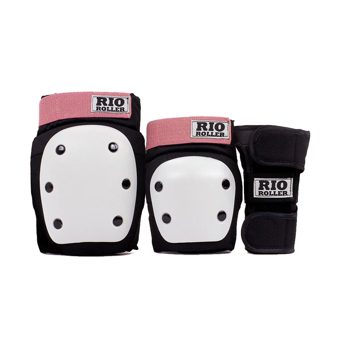 Rio Roller Triple Pad Set - Black/Rose Gold Protective Gear