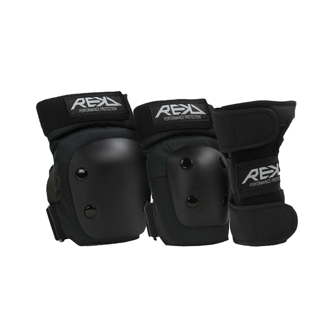 REKD Heavy Duty Tri-Pack Junior - Black Protective Gear