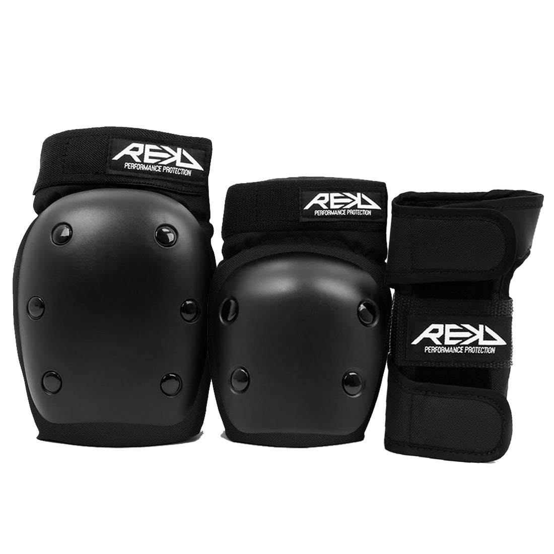 REKD Heavy Duty Tri-Pack Adult - Black Protective Gear