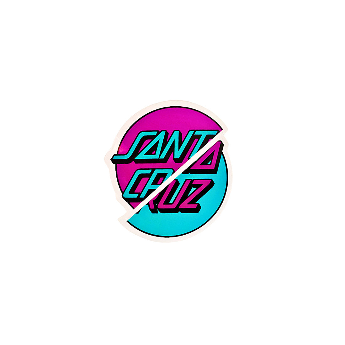 Santa Cruz Double Dot Sticker - Pink/Blue Stickers