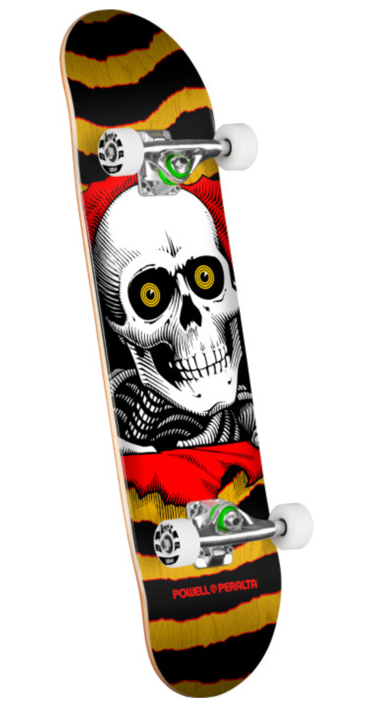 Powell Peralta Ripper Birch Complete Skateboard Yellow/Red - 7.75 x 31.08