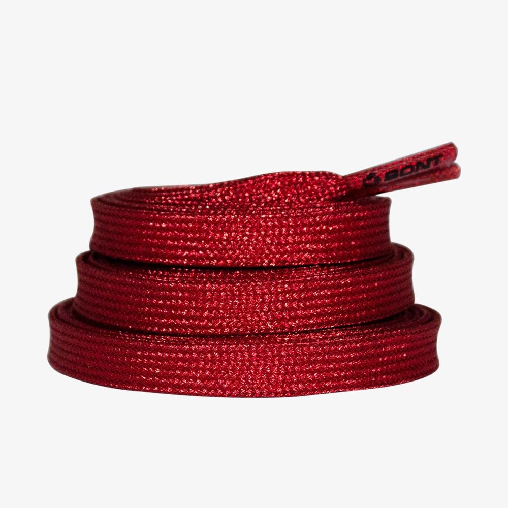 Bont Shimmer Skate Laces 8mm - 96" Very Cherry Red Laces