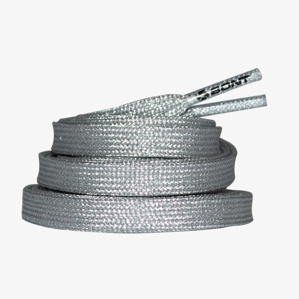 Bont Shimmer Skate Laces 8mm - 96" Cyborg Silver Laces