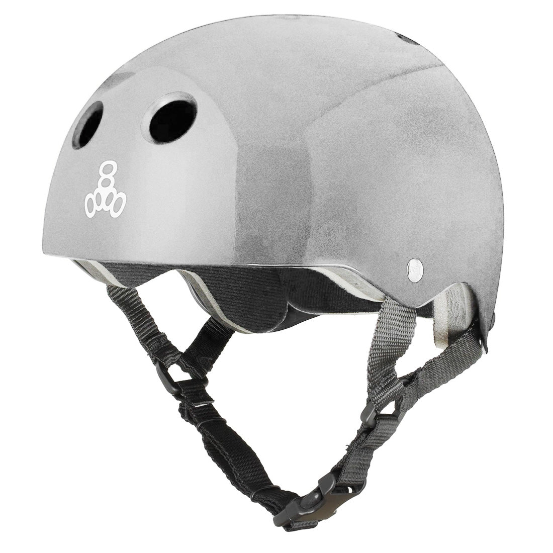 Triple 8 Skate SS Helmet - Silver Metallic Gloss Helmets