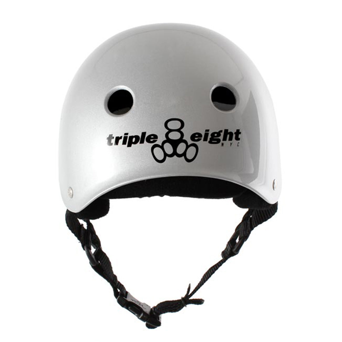 Triple 8 Skate SS Helmet - Silver Metallic Gloss Helmets