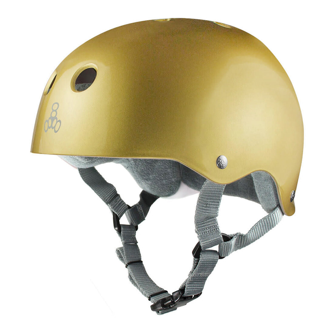 Triple 8 Skate SS Helmet - Gold Metallic Gloss Helmets