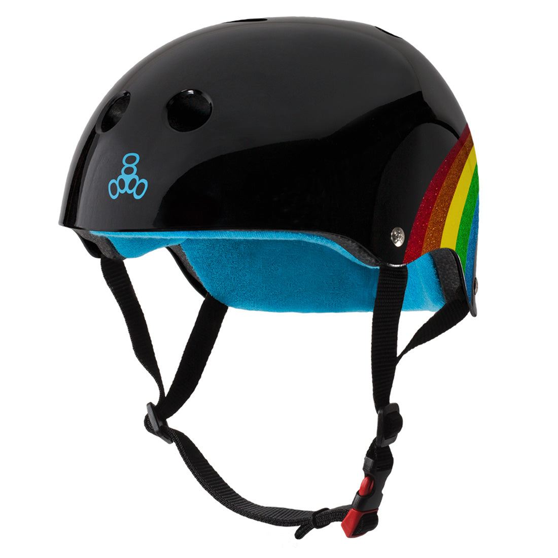 Triple 8 THE Cert SS Helmet - Rainbow Black Gloss Helmets