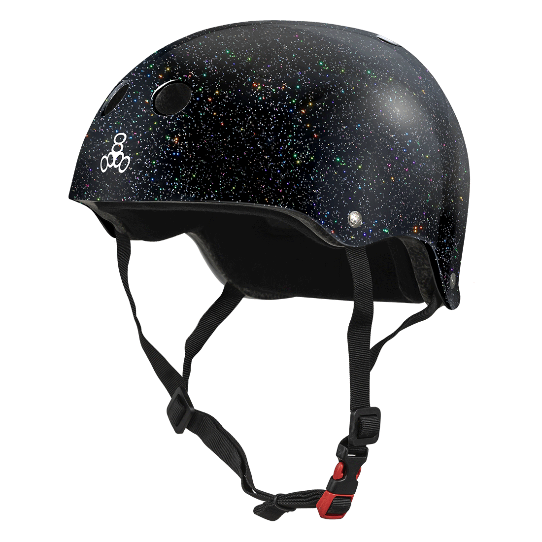 Triple 8 THE Cert SS Helmet - Black Glitter Helmets
