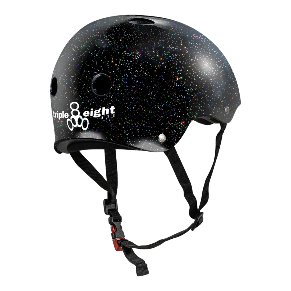 Triple 8 THE Cert SS Helmet - Black Glitter Helmets