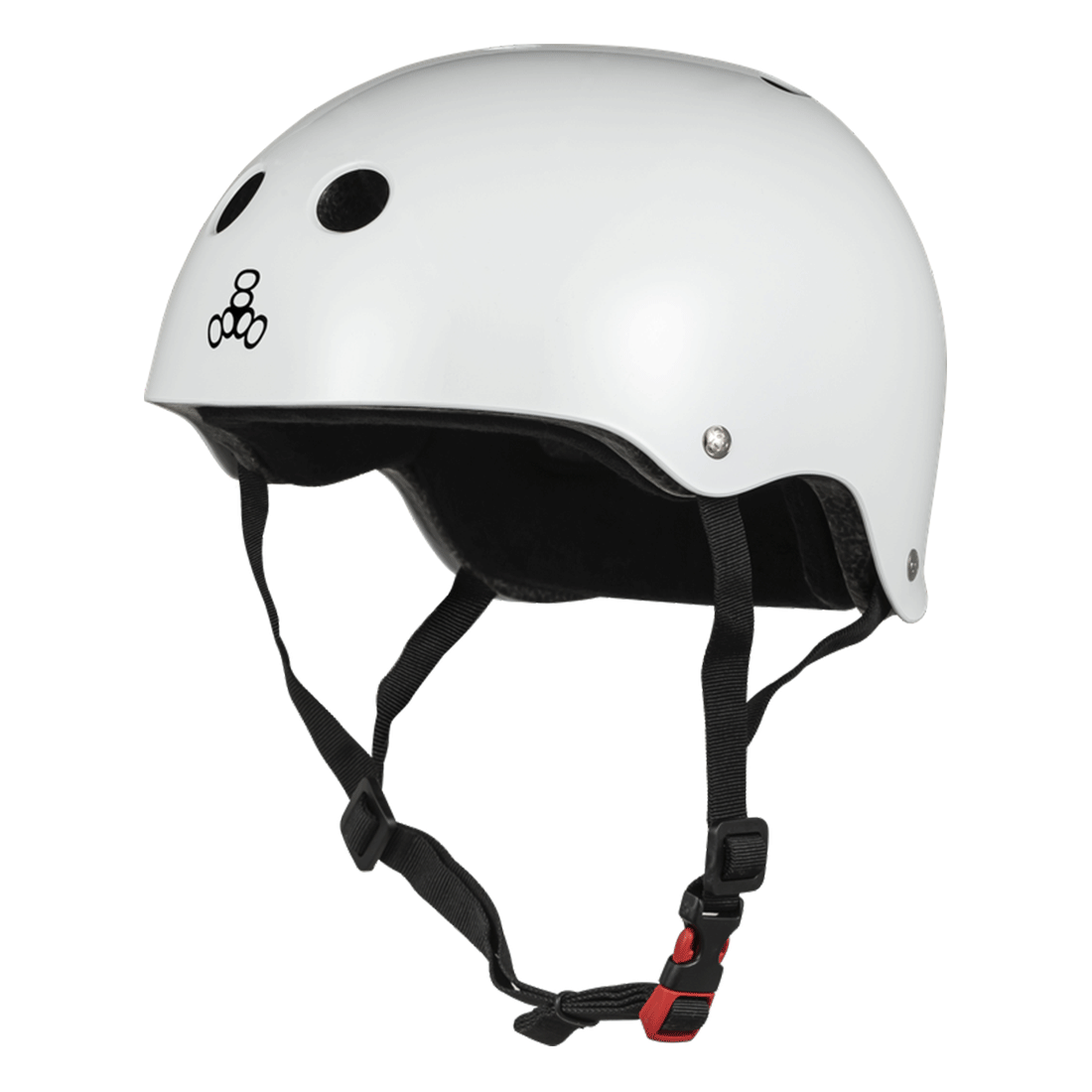 Triple 8 THE Cert SS Helmet - White Gloss Helmets