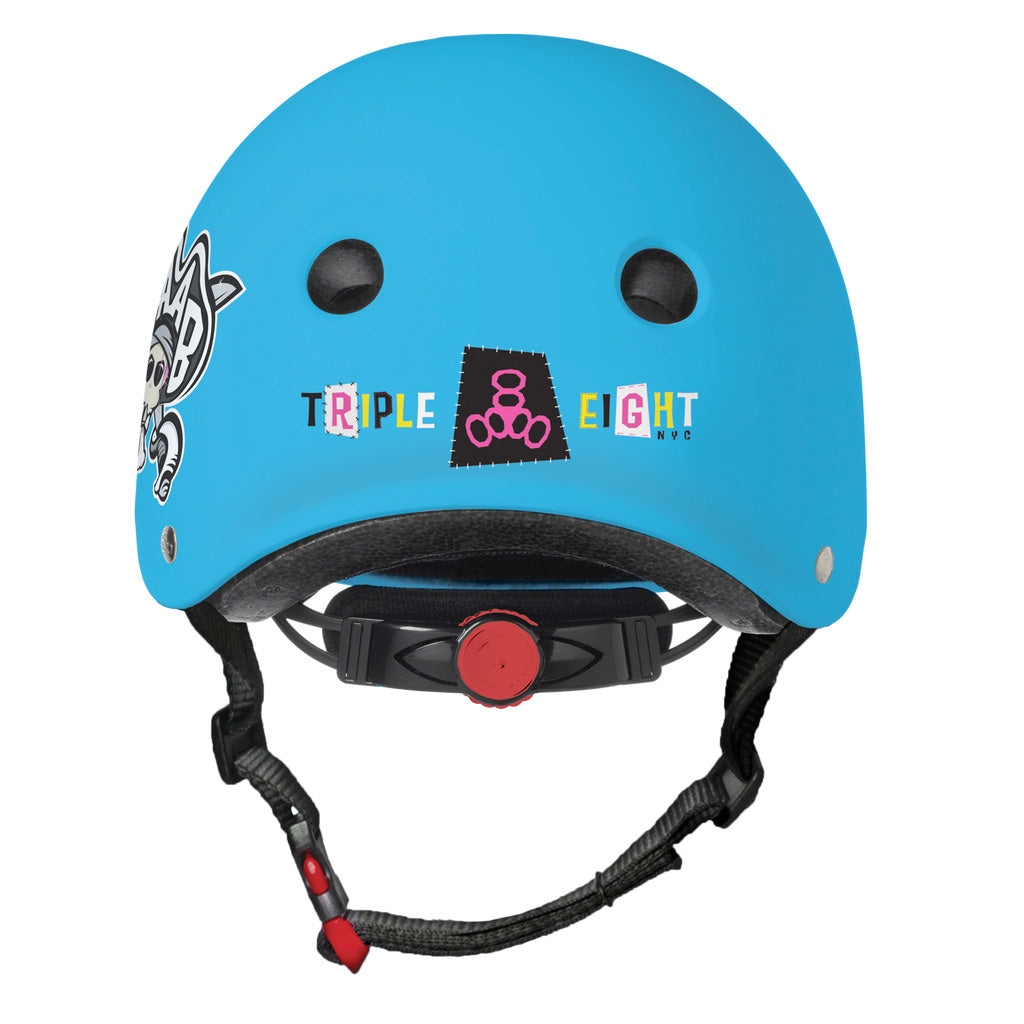 Triple 8 LIL8 Youth Bike Helmet - Staab Neon Blue Rubber Helmets