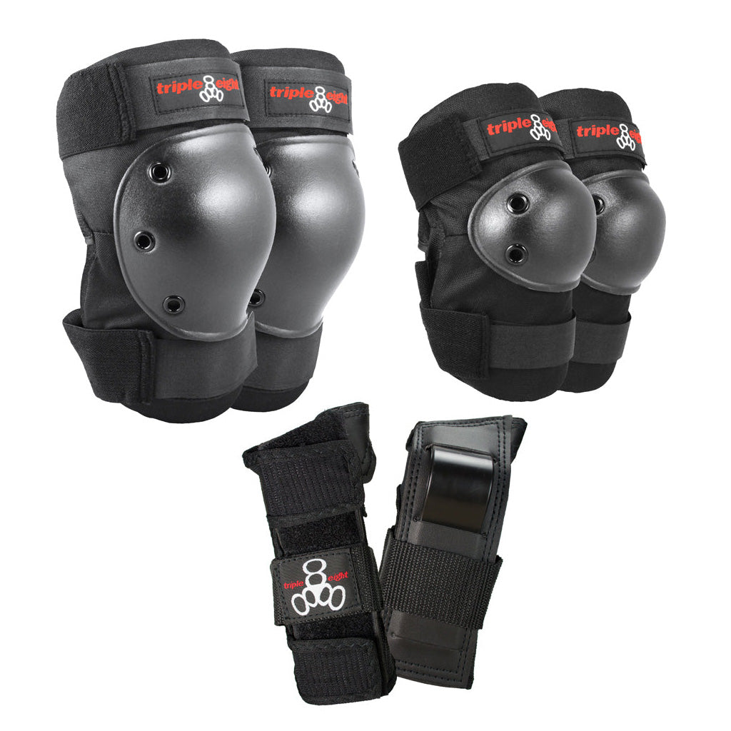 Triple 8 Saver Series Tri-Pack - Black - Junior Protective Gear