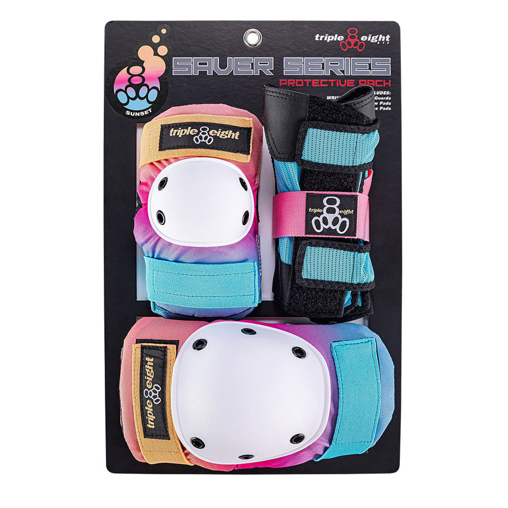 Triple 8 Saver Series Tri-Pack - Sunset - Junior Protective Gear