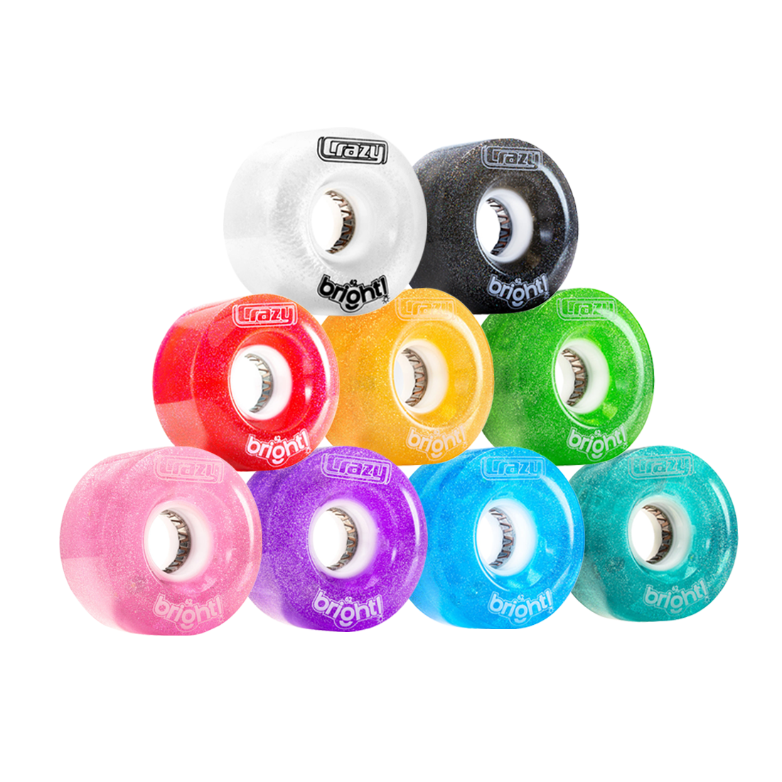 Crazy Bright 62mm LED Wheels 4pk Roller Skate Wheels
