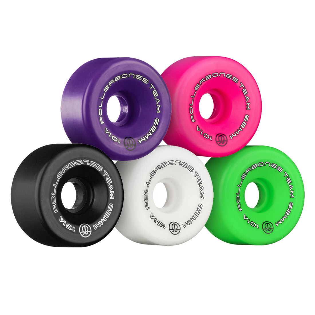 Rollerbones Team Logo 62mm Wheels 8pk Roller Skate Wheels