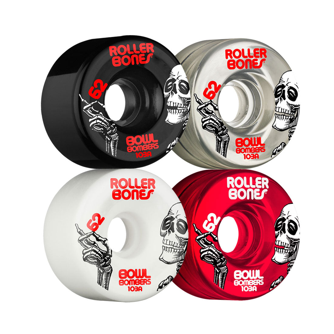 Rollerbones Bowl Bombers 62mm 8pk Roller Skate Wheels