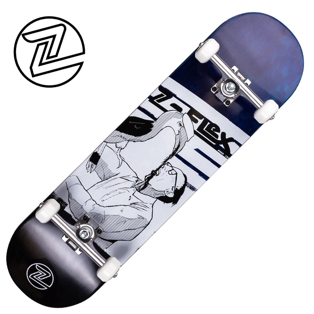 Z-Flex Darling Companion 8.5 Companion - Blue Skateboard Completes Modern Street