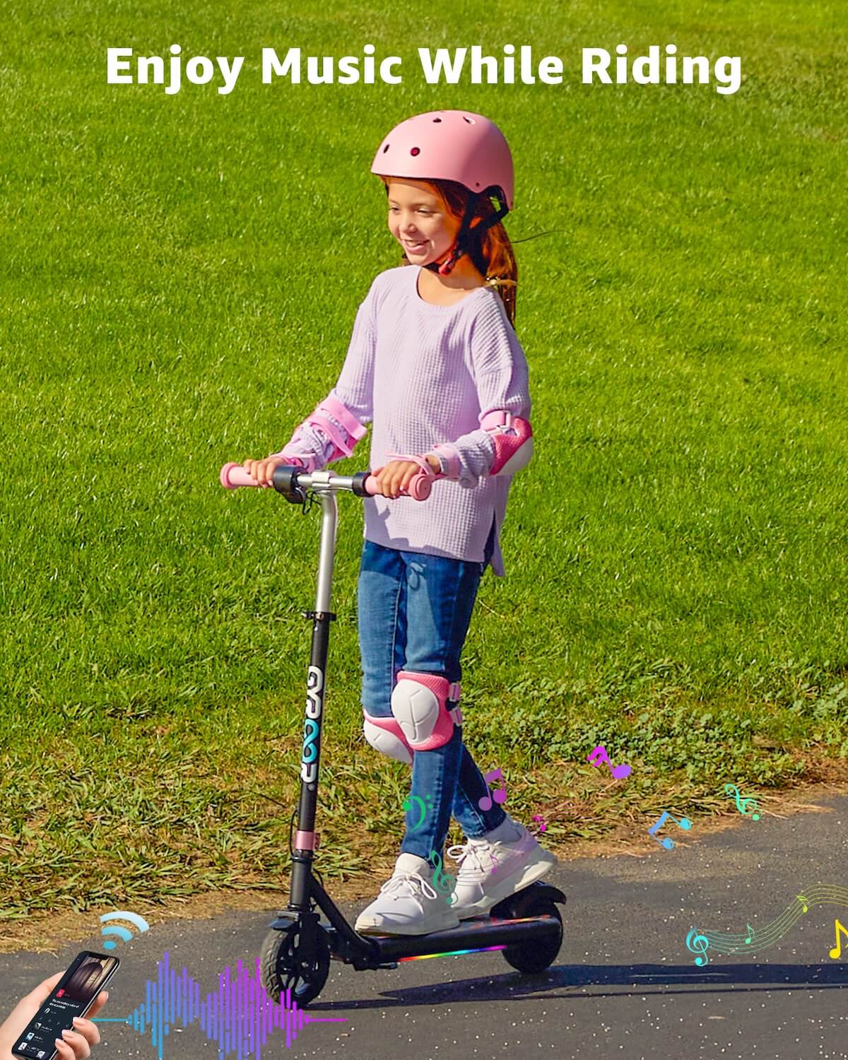 GYROOR H30 Max Kids Electric Scooter - Blue