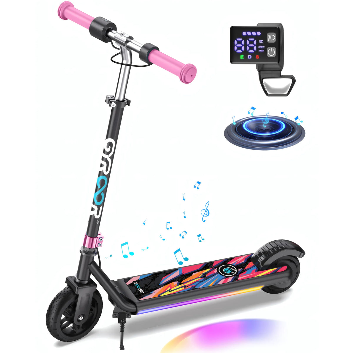 GYROOR H30 Max Kids Electric Scooter - Pink