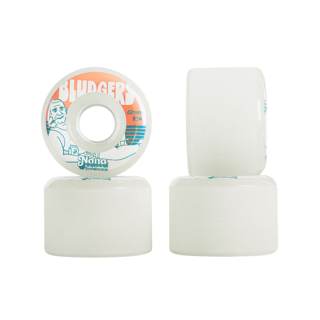 Nana Bludgers 62mm 82a 4pk - Cool Grey Skateboard Wheels