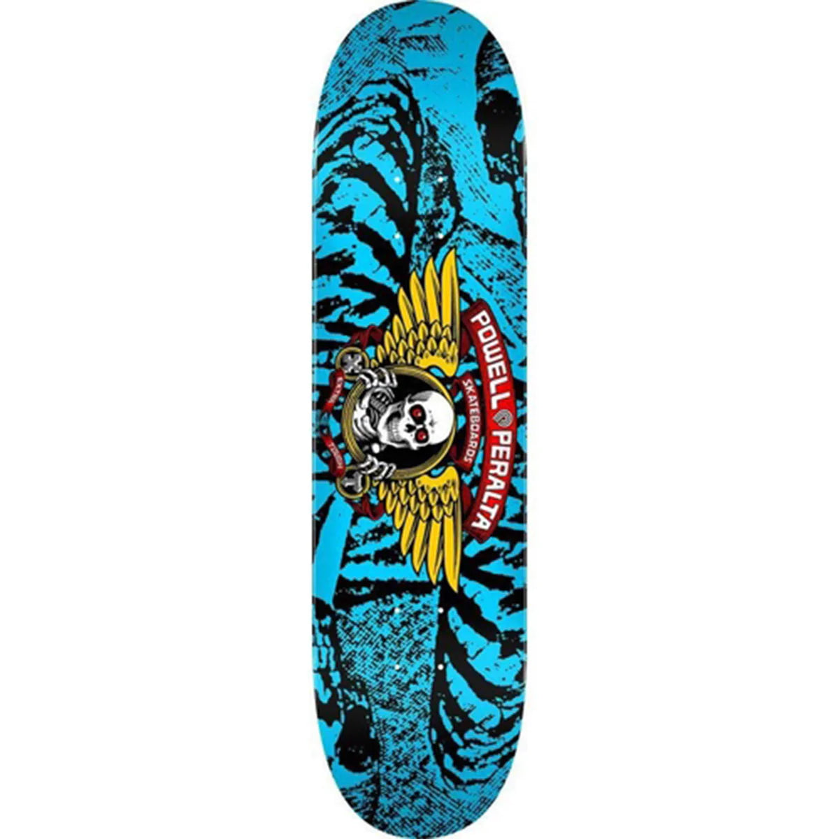 Powell Peralta - Winged Ripper Black/Light Blue 7.0 Skateboard Deck Skateboard Decks Modern Street