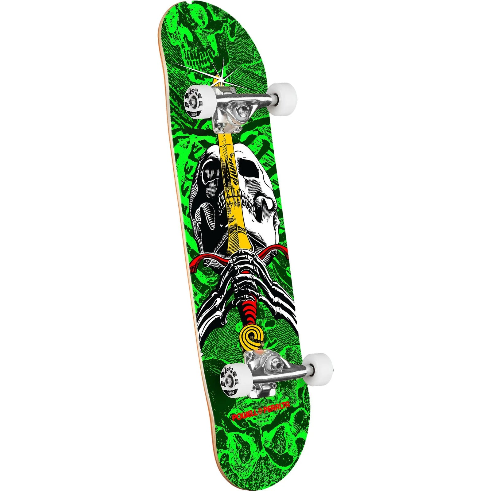 Powell Peralta Skull & Sword Green 8.0" x 31.45" Complete Skateboard Skateboard Completes Modern Street