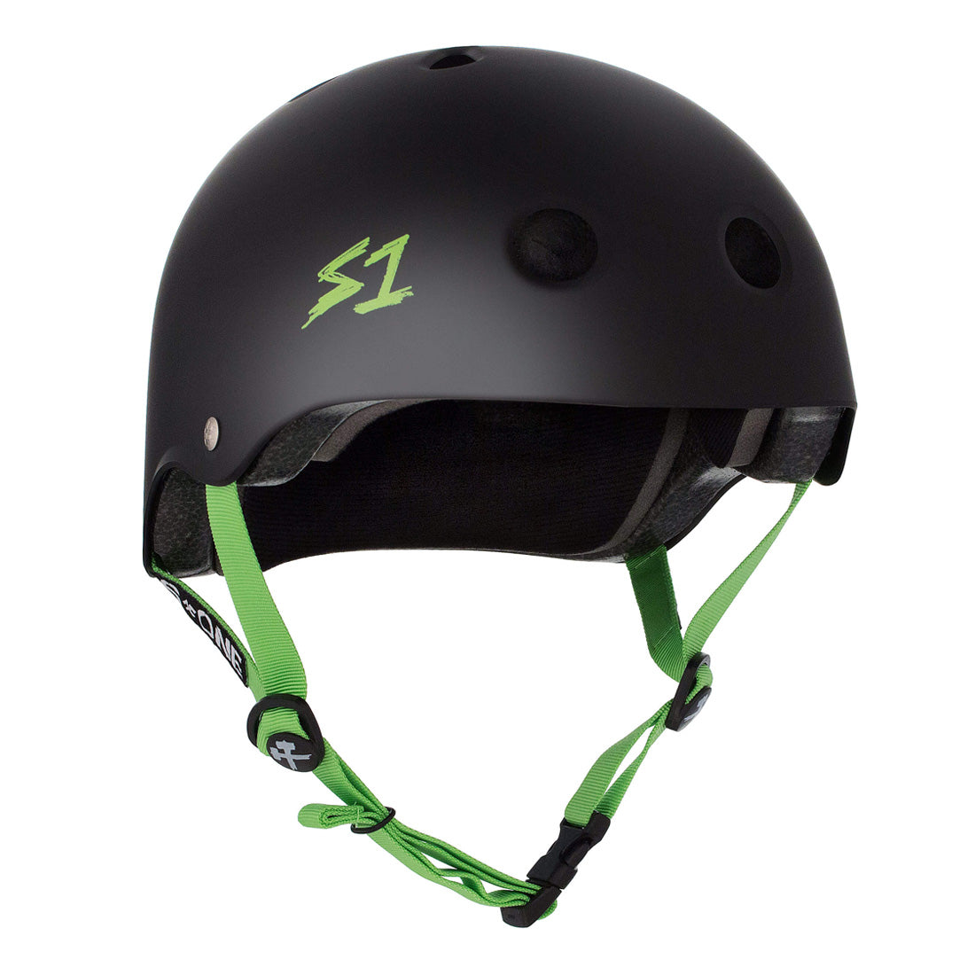 S-One Lifer Helmet - Black/Green Matte Helmets