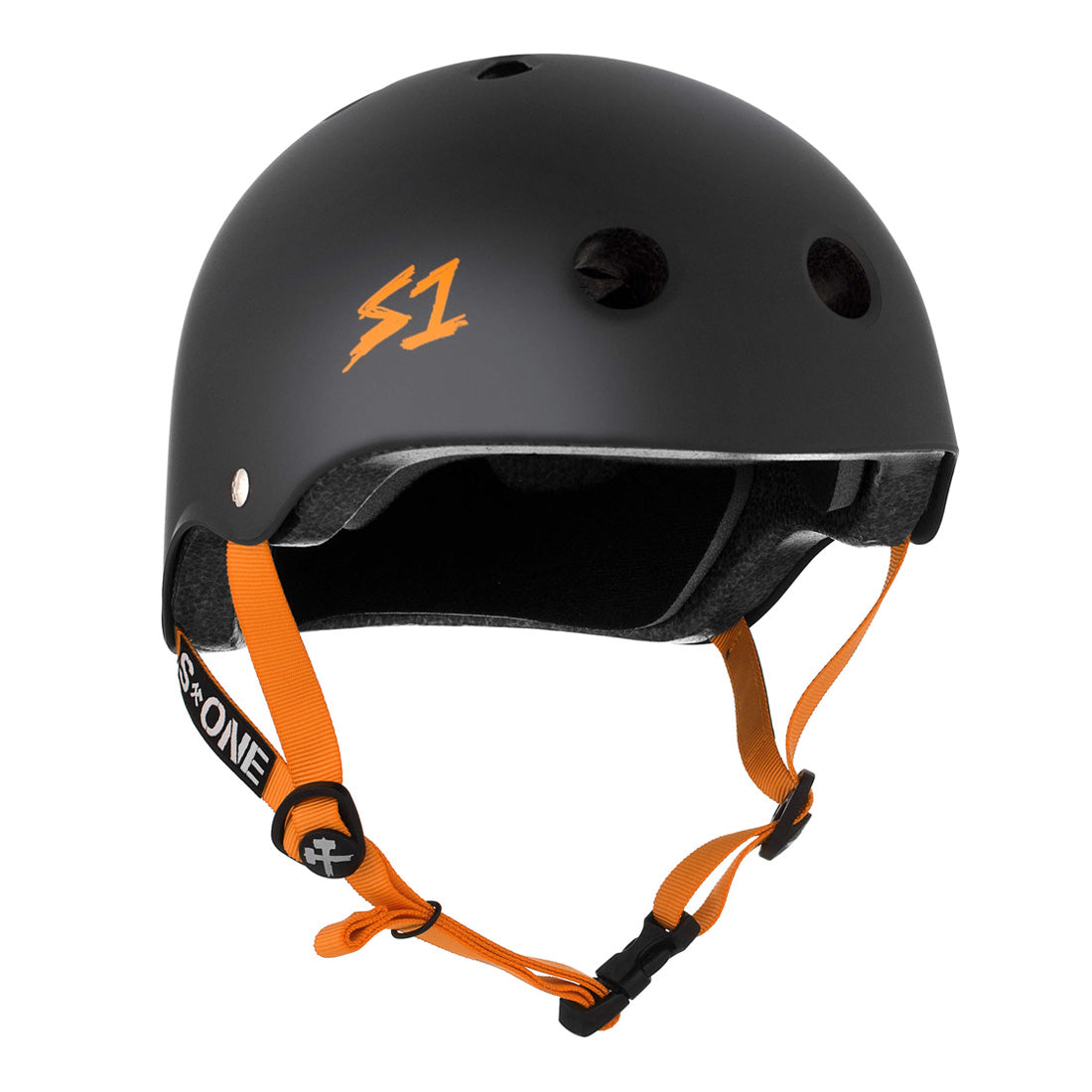 S-One Lifer Helmet - Black/Orange Matte Helmets