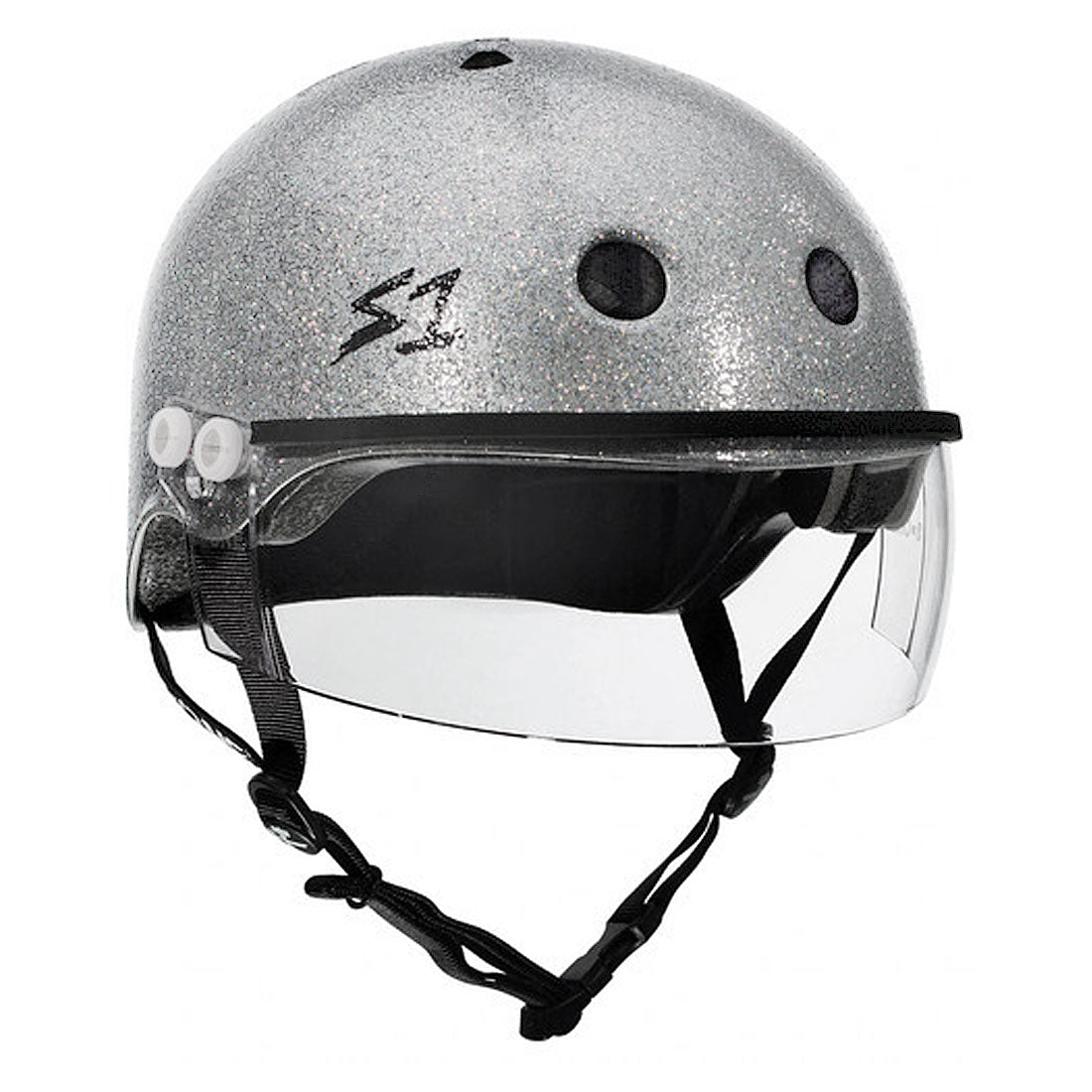 S-One Visor Lifer Helmet - Silver Glitter Helmets