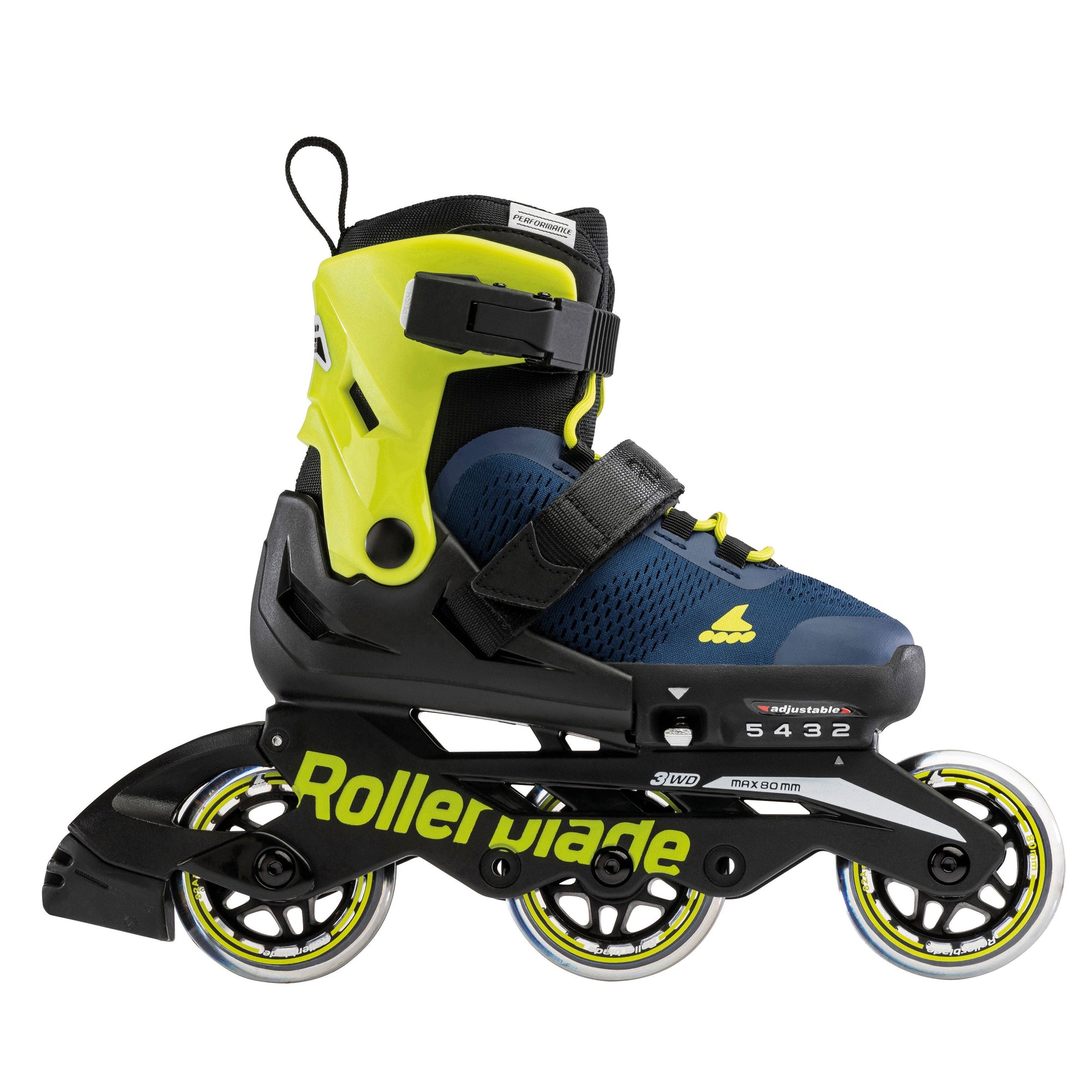 Rollerblade Microblade 3WD - Blue/Lime Inline Kids