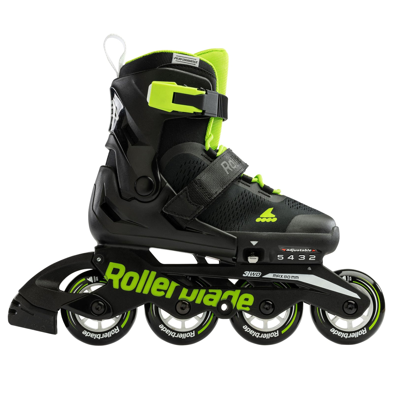 Rollerblade Microblade - Black/Green Inline Kids