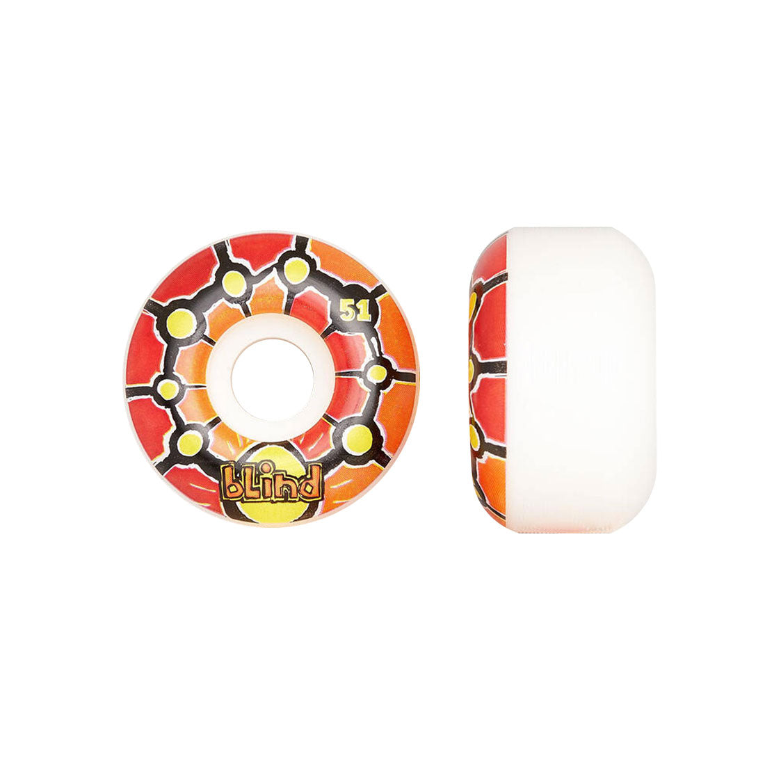 Blind Round Space V2 51mm 99a 4pk - Orange Skateboard Wheels