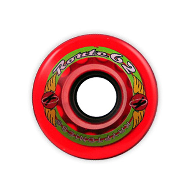 Kryptonics Route 62mm/78a Red 4pk Roller Skate Wheels