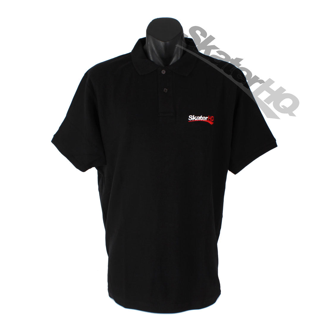 Skater HQ Adult Polo Shirt - Black Apparel Skater HQ Clothing