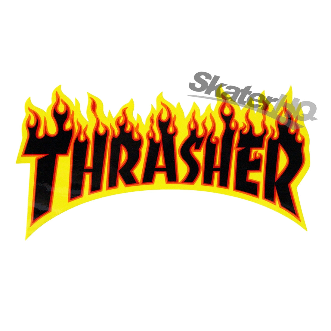 Thrasher Flame XL Sticker - Yellow/Black Stickers