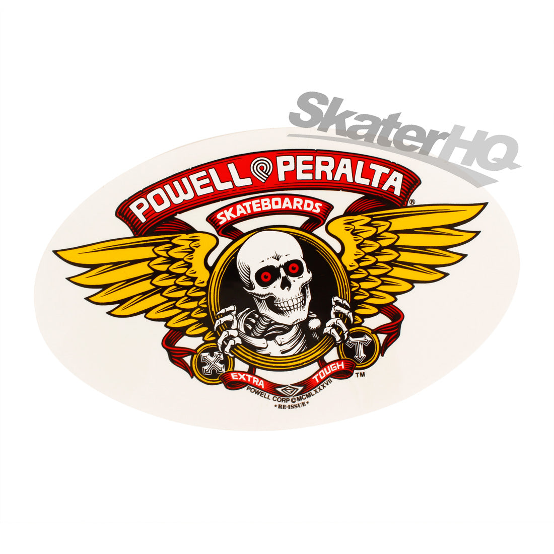 Powell Peralta Winged Ripper Oval Sticker - Red Stickers