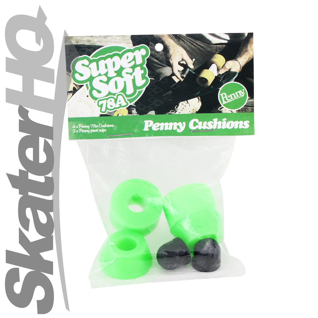 Penny Cushion Set - Super Soft 78a Green Skateboard Hardware and Parts