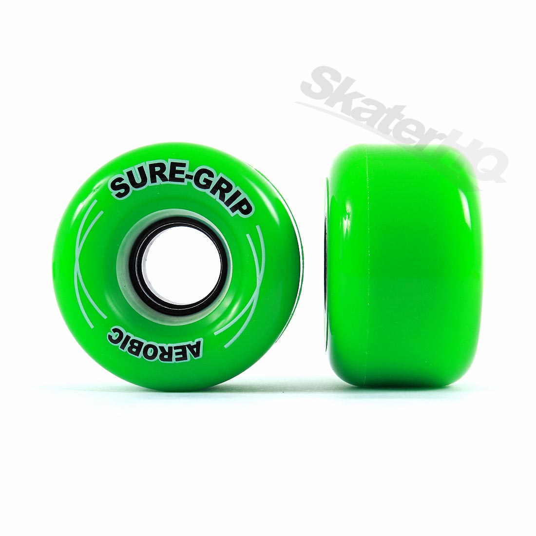 Sure-Grip Aerobic 62mm/85a Green - 8pk Roller Skate Wheels