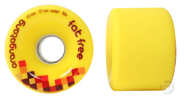 Orangatang Fat Free 65mm/86A - Ylw Skateboard Wheels