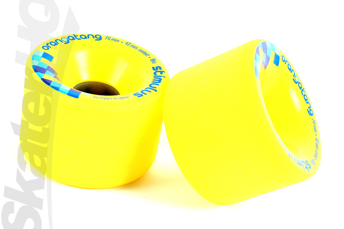 Orangatang Stimulus Yellow 70mm/86a x4 Skateboard Wheels