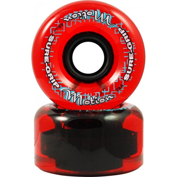 Sure-grip Motion Red 65mm 78a Roller Skate Wheels