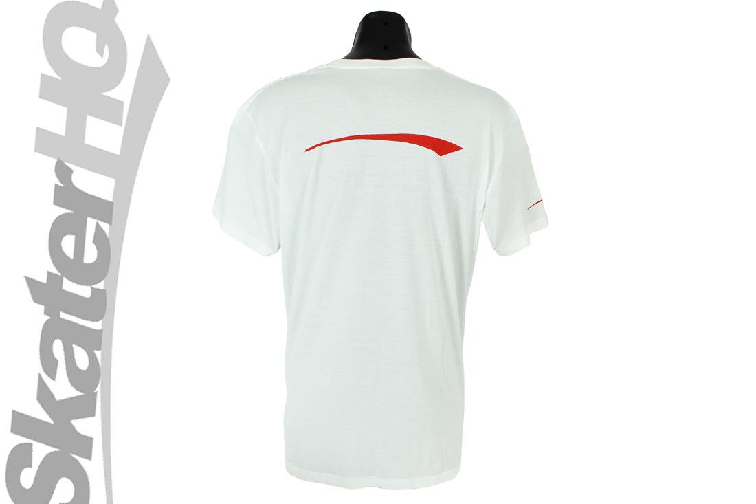 Skater HQ Adult Swoosh T-Shirt - White Apparel Skater HQ Clothing