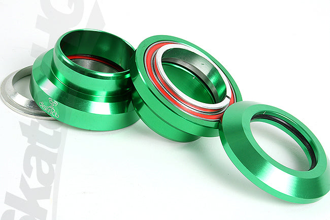 District PRO Headset Sealed - Green Scooter Headsets and Clamps