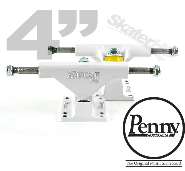 Penny Truck 4in Pair - White Skateboard Trucks