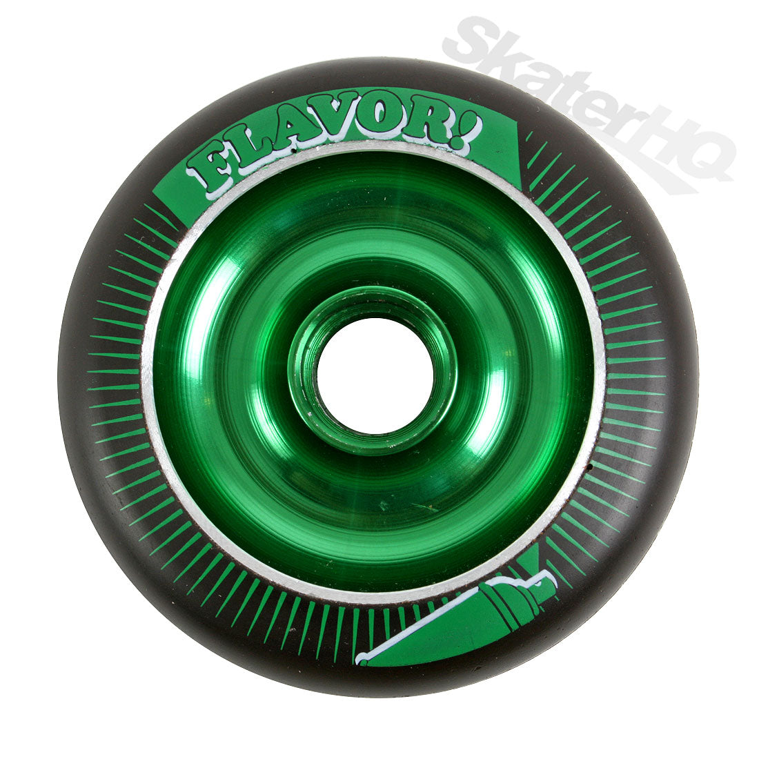 Flavor Spray Metal Core 100mm - Black/Green Scooter Wheels